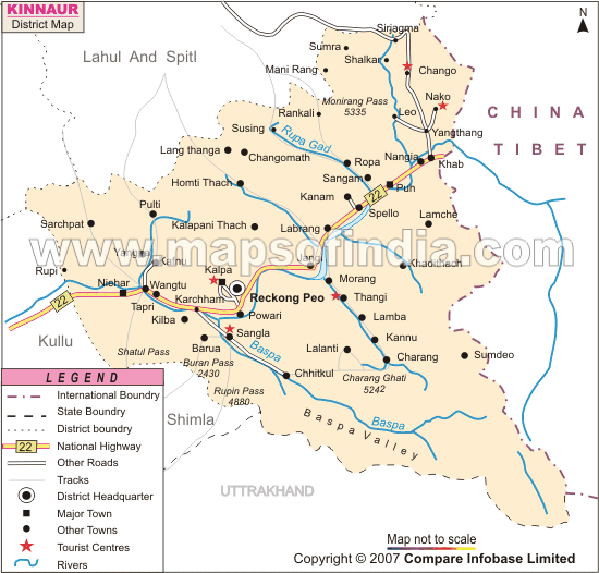 kinnaur-map