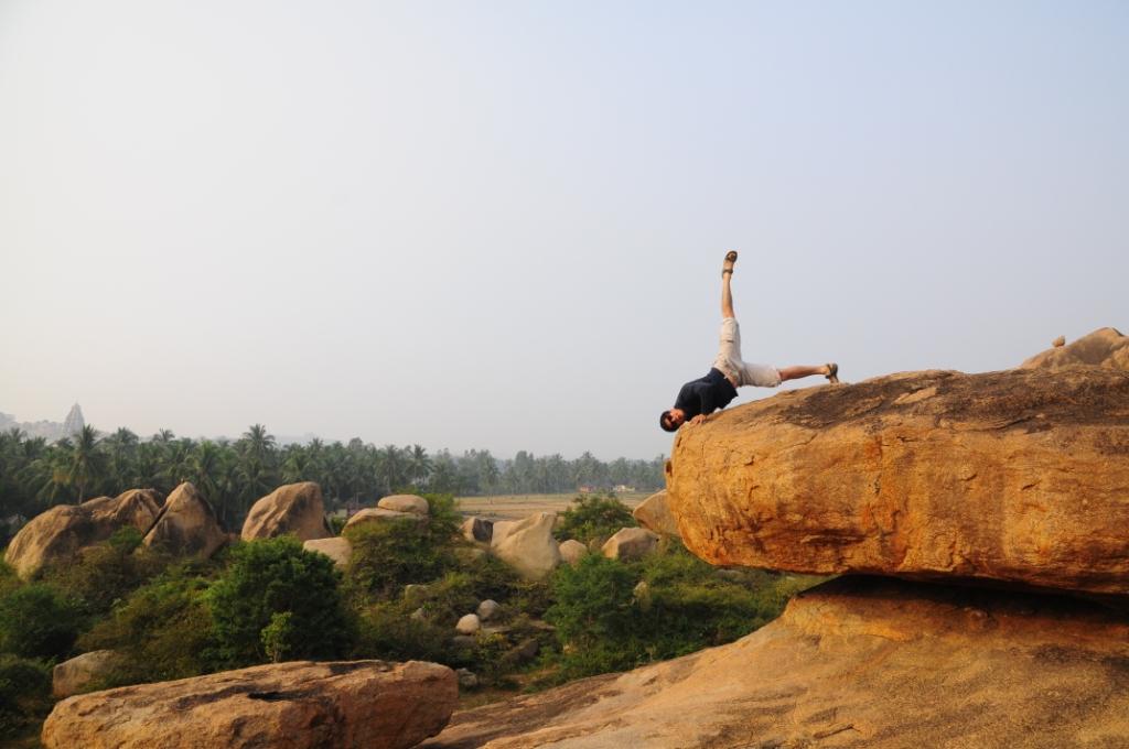 raman with his show off stunt