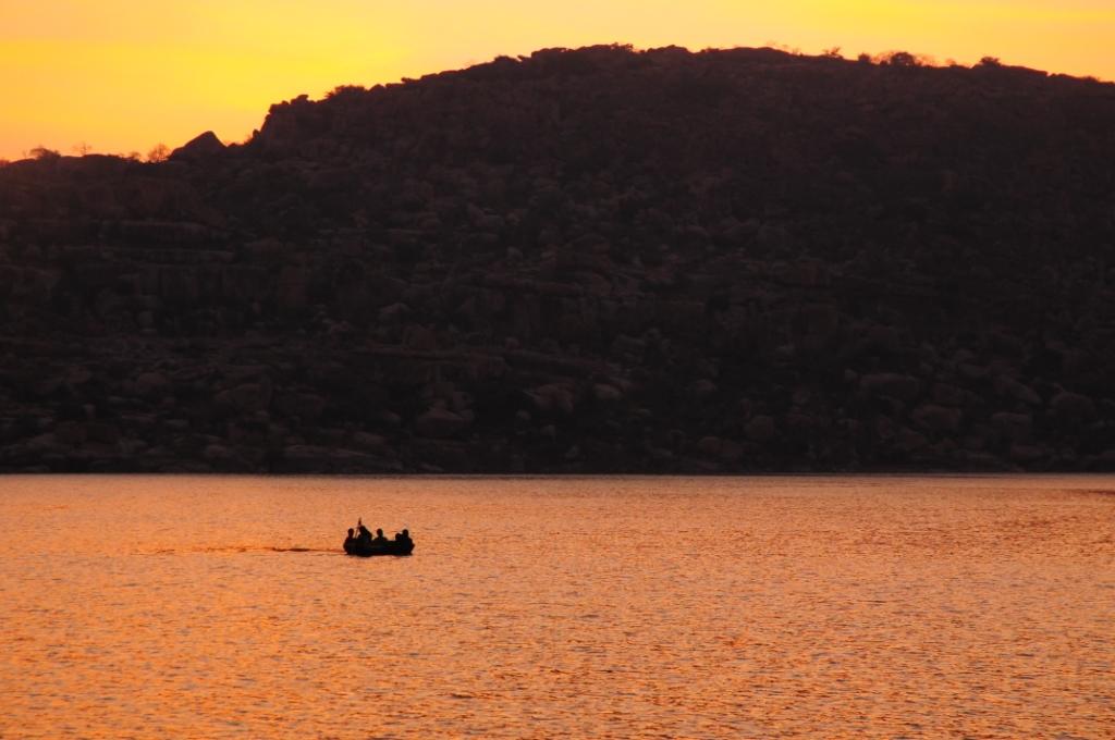 beautiful sunset at the lake