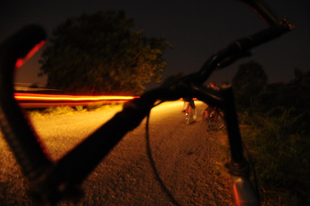 returning from the lake in the dark