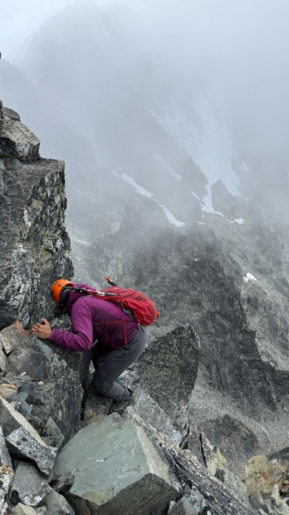 Down climbing in class 4 terrain